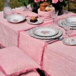 Servizio tavola Atollo Fall In Love Rosa, 18 pezzi