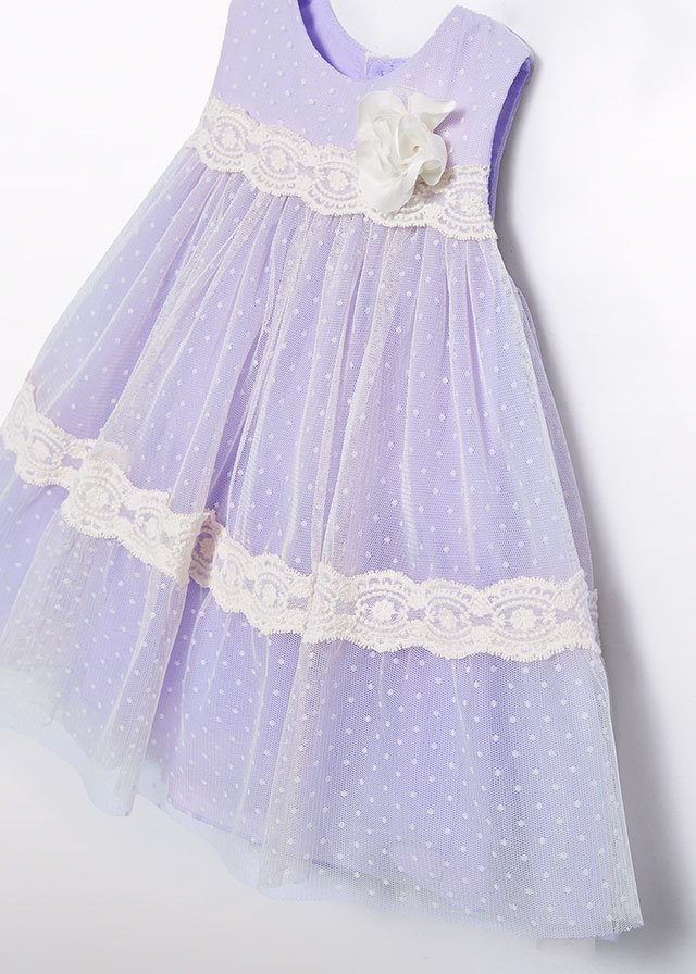 Vestito Tulle Neonata Lilla - Image 2