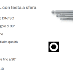 berner set chiavi angolari con testa sferica 9 pezzi