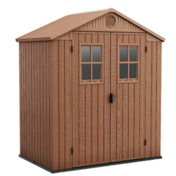 casetta keter darwin effetto legno 2 porte