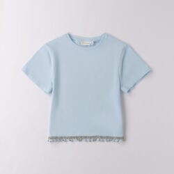 Maglietta Celeste Bambina Ragazza