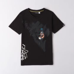 Maglietta Nera Bambino Ragazzo