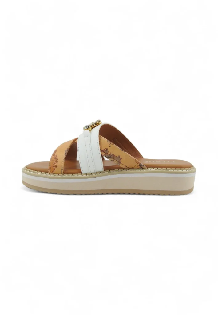 Ciabatta Donna Geo Beige Bianco ALVIERO MARTINI 1° CLASSE - Image 2
