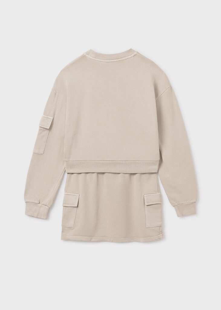 Completo Gonna Beige Bambina Ragazza - Image 3