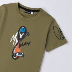 Maglietta Verde Bambino Ragazzo