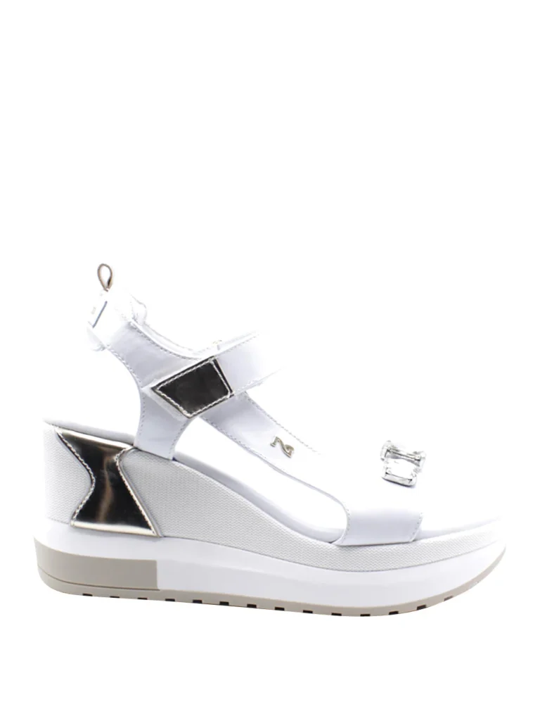 Sandali con zeppa Donna Bianco NeroGiardini