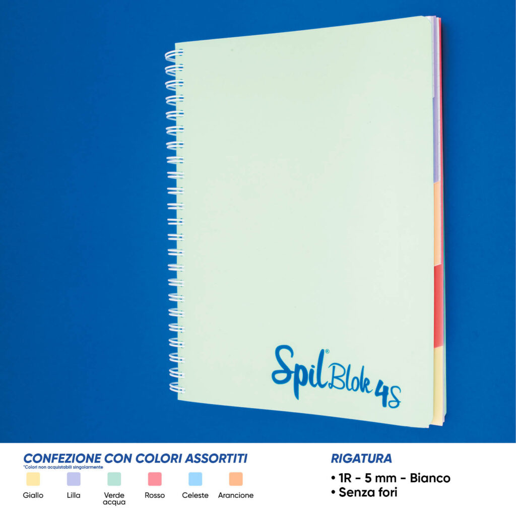 Quaderno maxi A4 spil spilblok4s pastel sf 150ff
