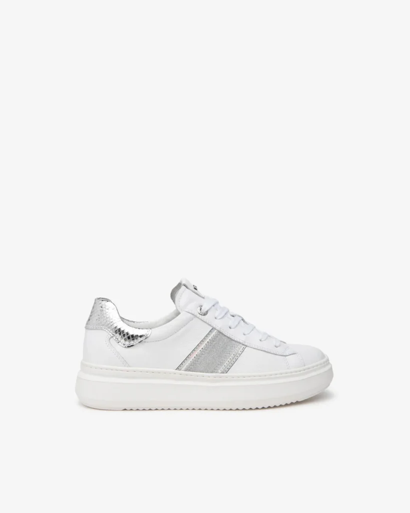 Sneakers donna in pelle Bianco NeroGiardini
