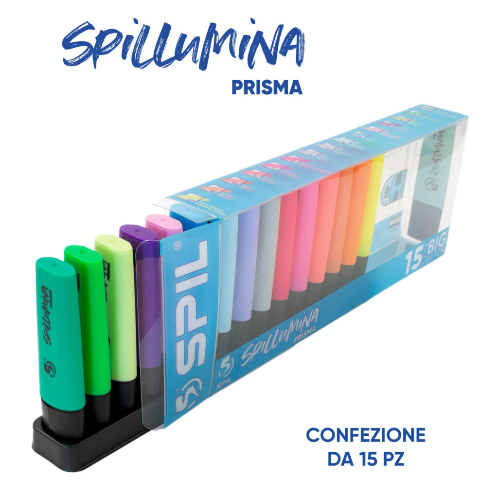 evidenziatore spil spillumina prisma assortiti