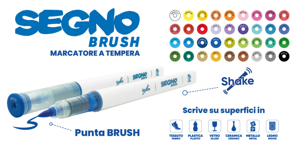 marcatore a tempera spil segno punta brush