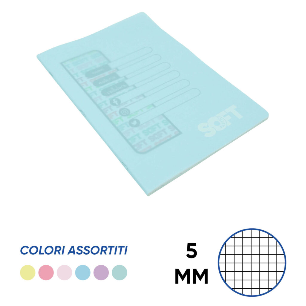 quaderno A4 pastel soft 80 gr. copertina in ppl 10 pezzi - Image 5