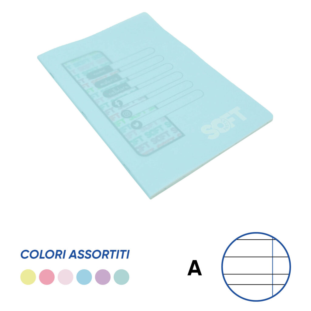 quaderno A4 pastel soft 80 gr. copertina in ppl 10 pezzi - Image 6