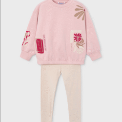 Completo Leggings Rosa Bambina