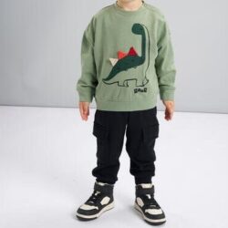 Completo Tuta Felpata Dinosauro Bambino