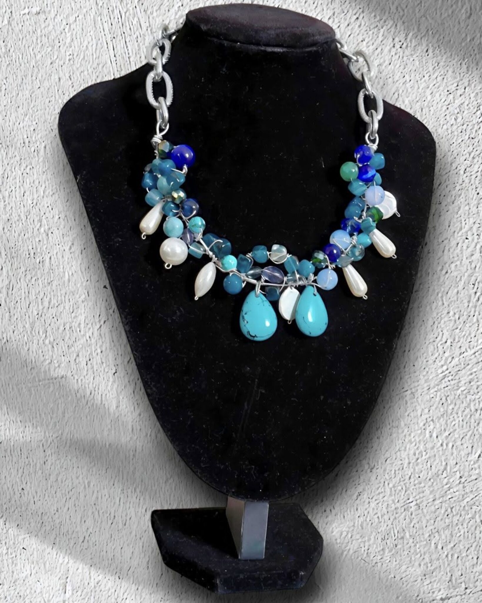 COAI Collana Girocollo In Perle D'Acqua Dolce E Pietre Naturali – Regalo Donna Eleganza - 3