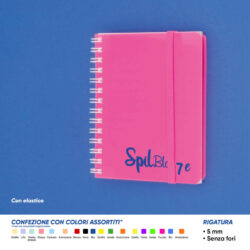 quaderno spiralato A7 spilblok7e con elastico 5 mm sf 60