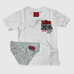Disney Coordinato Bambini T-Shirt+Slip Cotone Cars