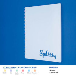 Quaderno spiralato 4mm A4 spil spilblok4 pastel 80 ff