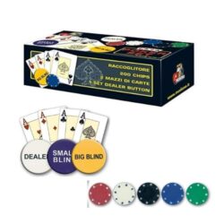 Scatola Texas Hold’en con 200 chips modiano
