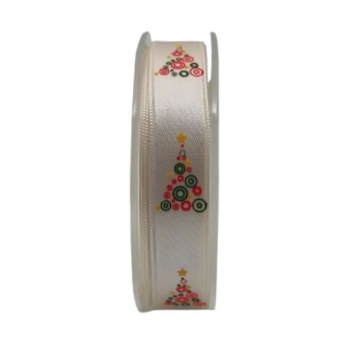 nastro doppio raso natale pini mm 16 x 10 mt