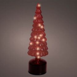 albero di natale microled rosso altezza 39 cm