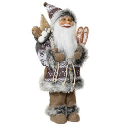 babbo natale vestito in tessuto altezza 45 cm