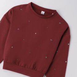 Felpa Bambina Ragazza Bordeaux