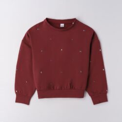 Felpa Bambina Ragazza Bordeaux