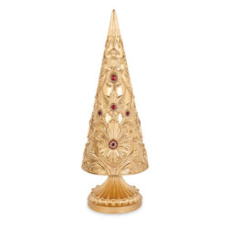 albero di natale oro h50,5 cm ø18 cm tono su tono