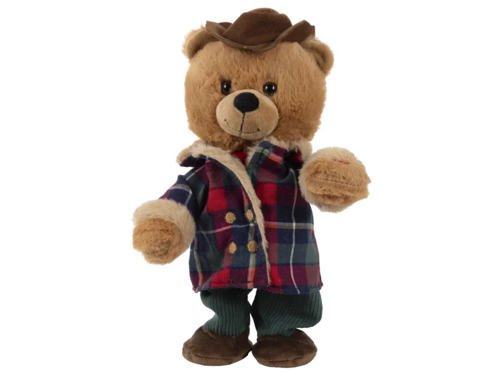 orso natalizio musicale 32cm
