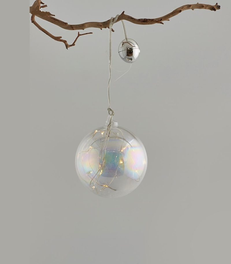 sfera vetro con led ø 8