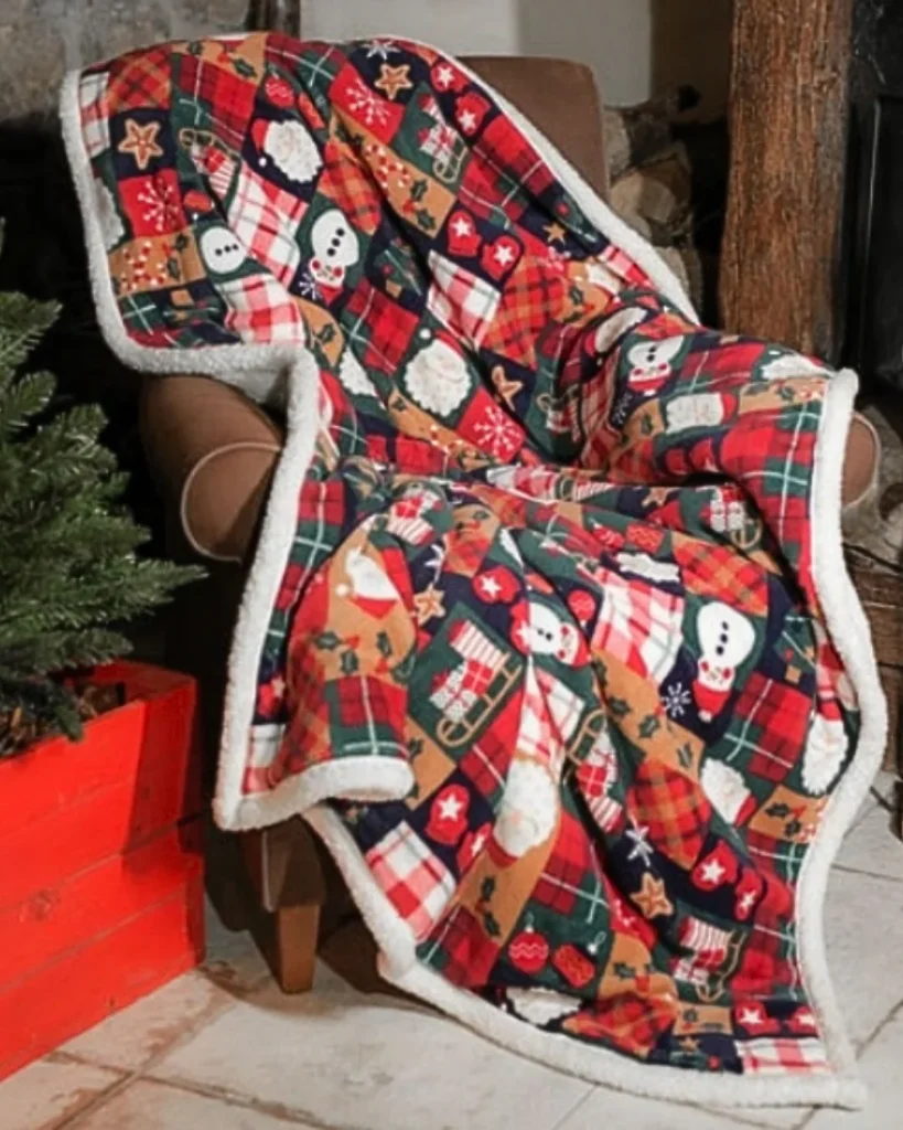 Plaid Natalizio Coral Navidad Kissimo Biancaluna
