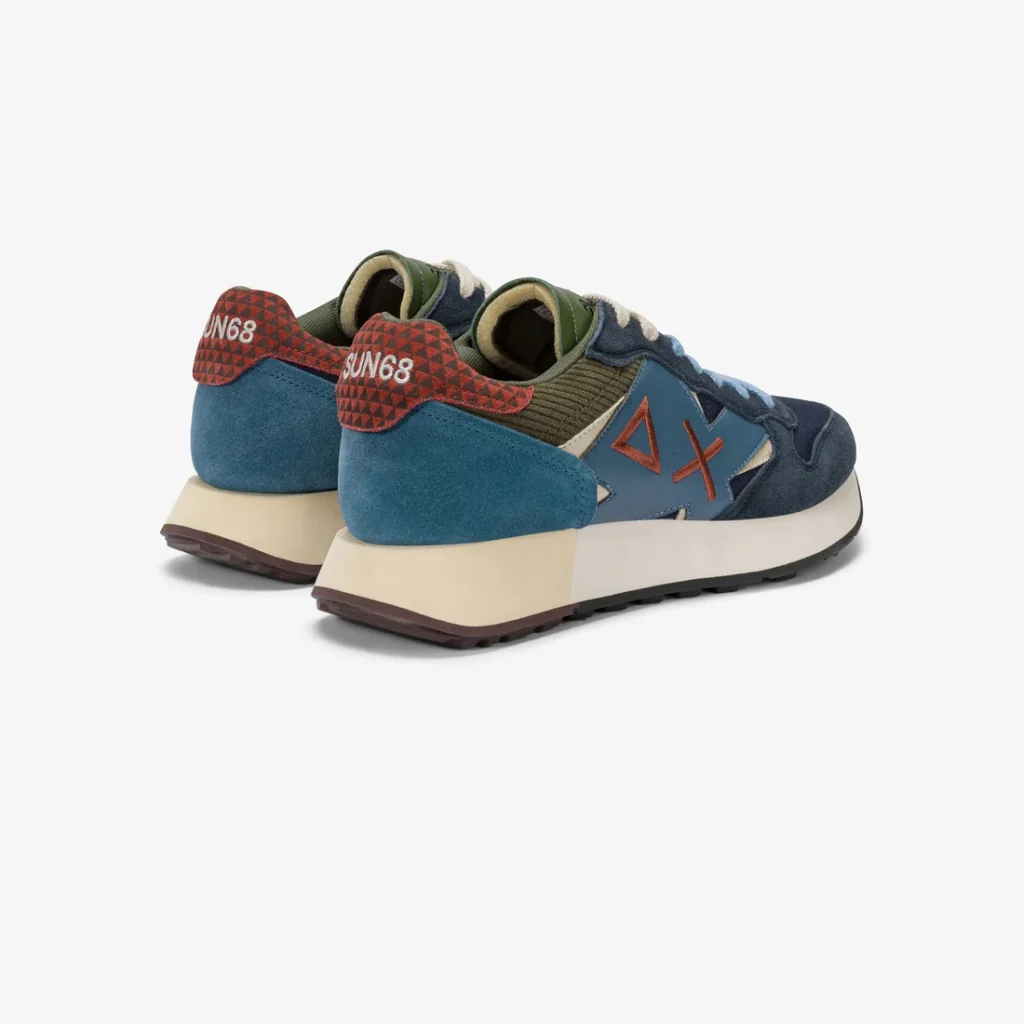 Sneakers Uomo Jaki Winter in nylon e suede navy blue Sun68 - Image 3