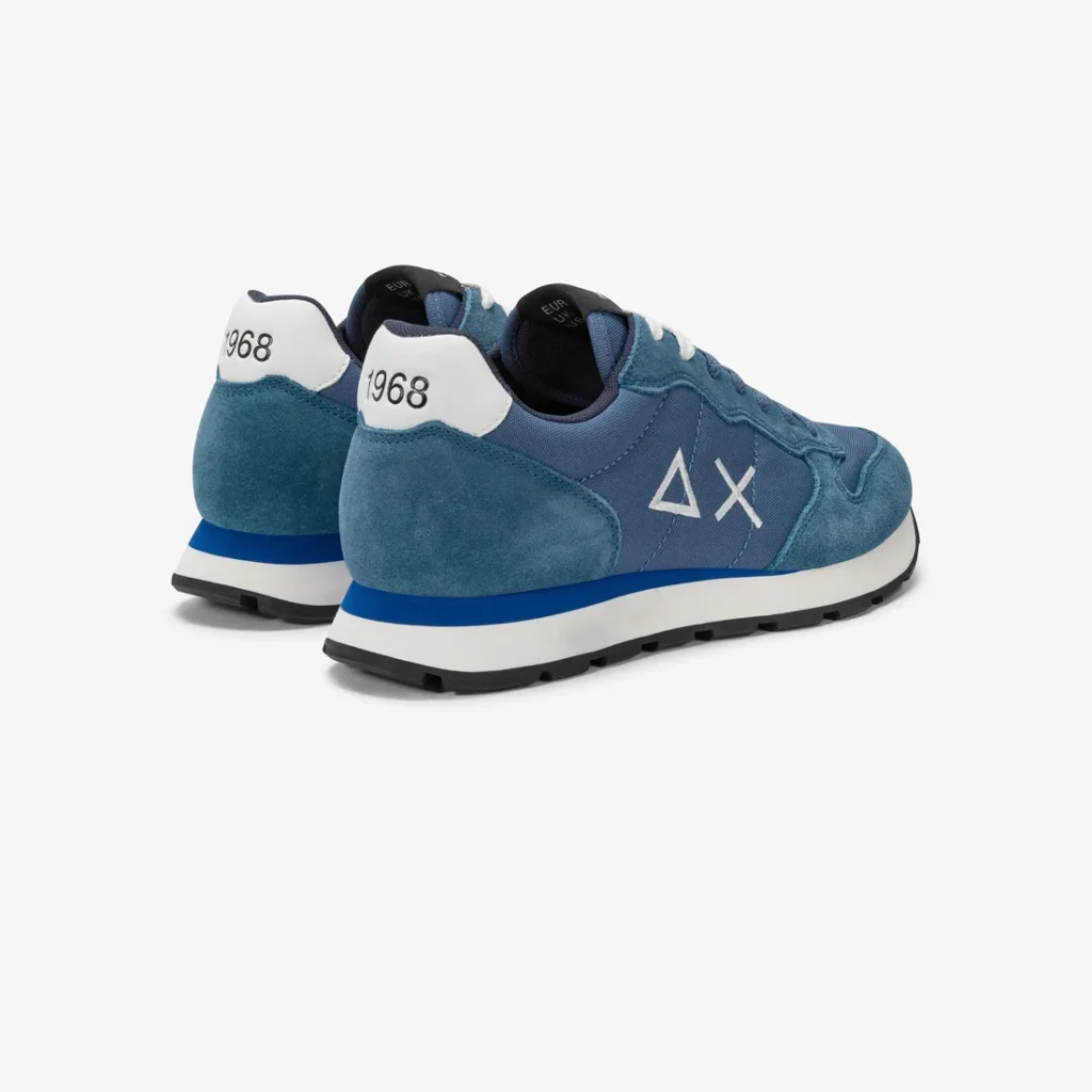 Sneaker Uomo Tom in nylon e suede avio scuro Sun68 - Image 3