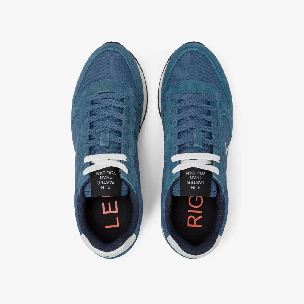 Sneaker Uomo Tom in nylon e suede avio scuro Sun68 - Image 4