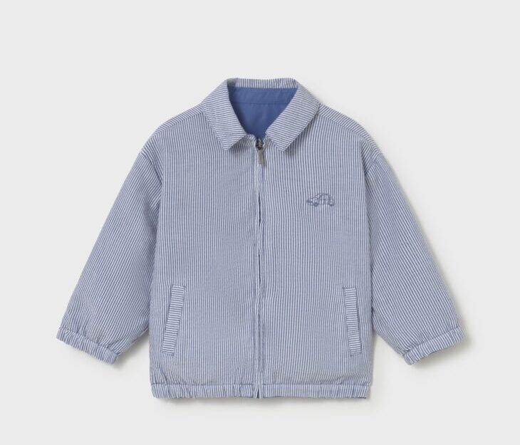 Giubbino Neonato Reversibile Azzurro
