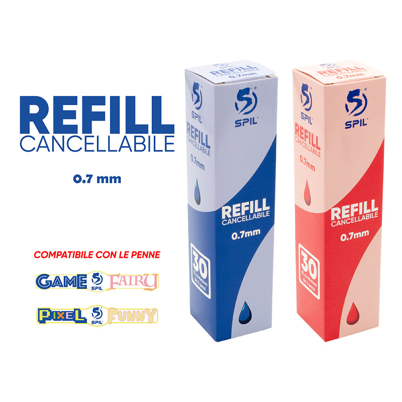 REFILL COMPATIBILE 0.7 mm SPIL Conf. 2 pezzi