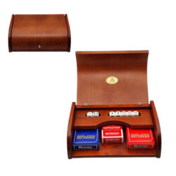 cofanetto noce con 2 mazzi modiano