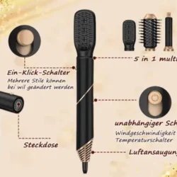 Phon asciugacapelli SET 6 in 1 Spazzola Elettrica