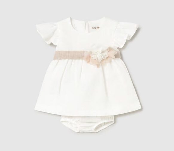 Vestito Neonata Panna