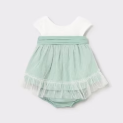 Vestito Neonata Verde
