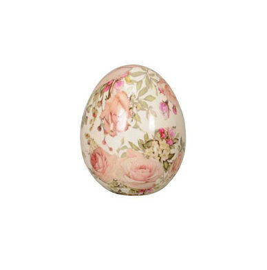 uovo da appoggio cream-rose d 9.5 x h 11.5 cm