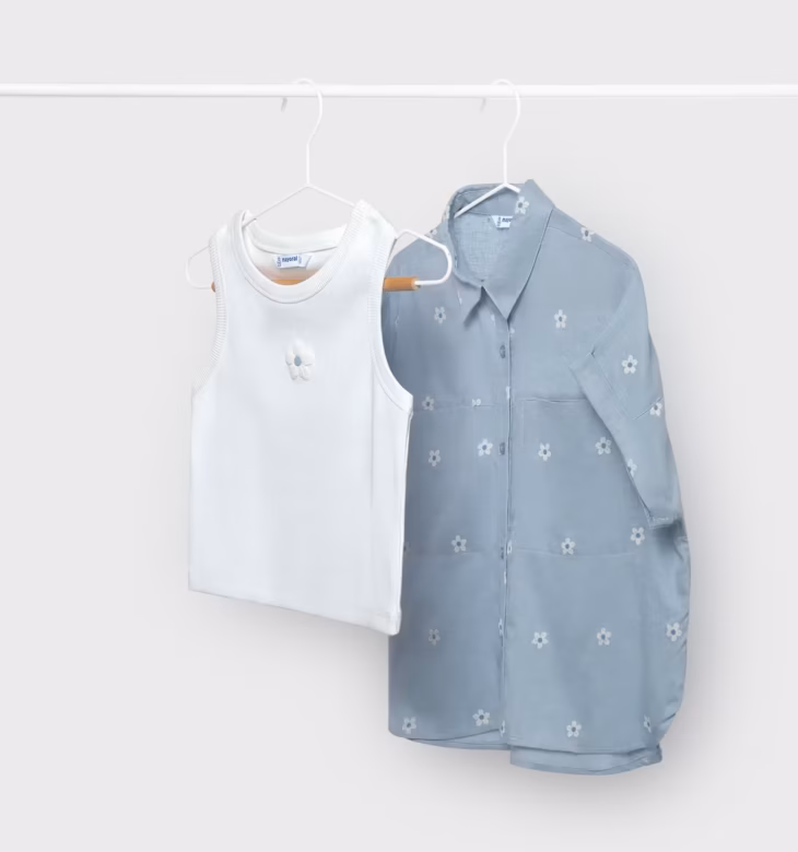 Maglia Blusa Ragazza 2 pezzi