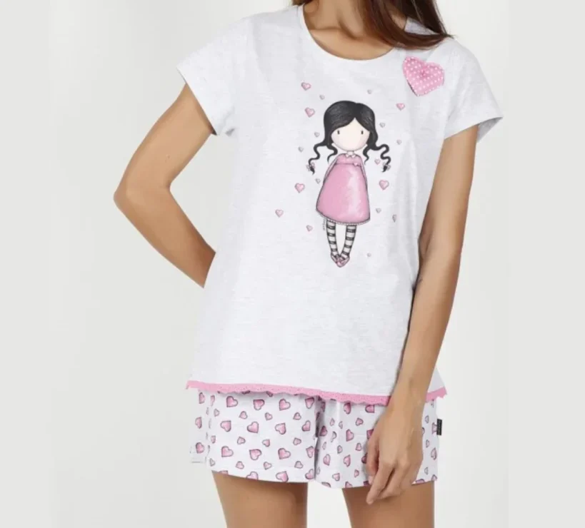 Pigiama Bambina Ragazza Cotone Corto Santoro