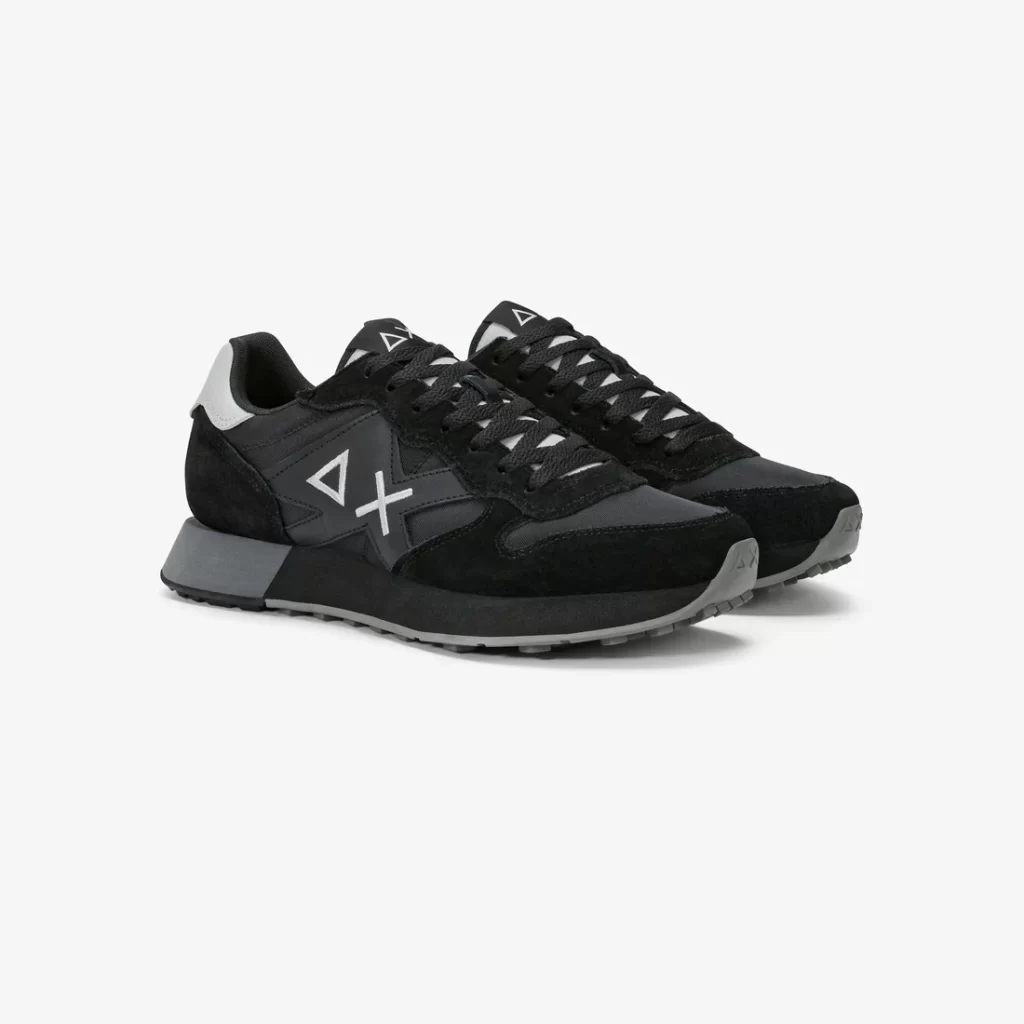 Sneakers uomo in pelle e tessuto Nere Sun68 - Image 2