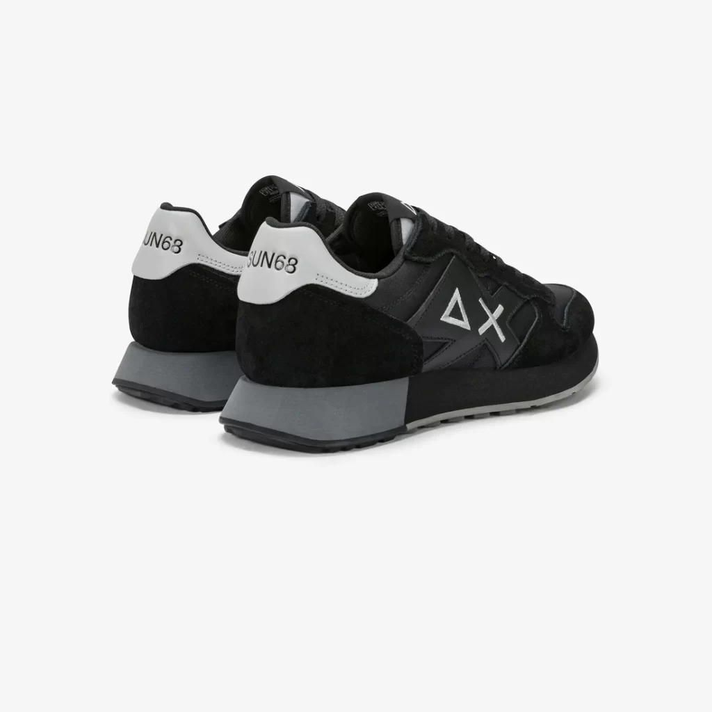Sneakers uomo in pelle e tessuto Nere Sun68 - Image 3