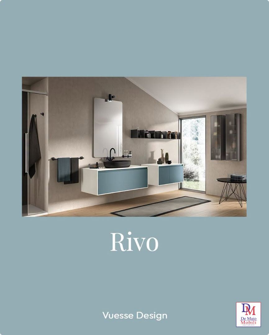 Mobile Bagno Sospeso Rivo 120cm - Finiture a Contrasto