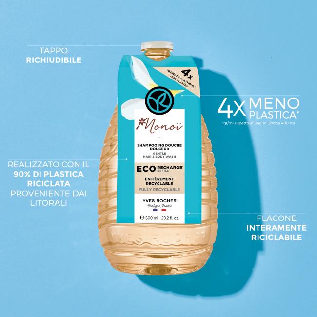 Eco-Ricarica Shampoo Doccia Delicato Monoï Yves Rocher - Image 3