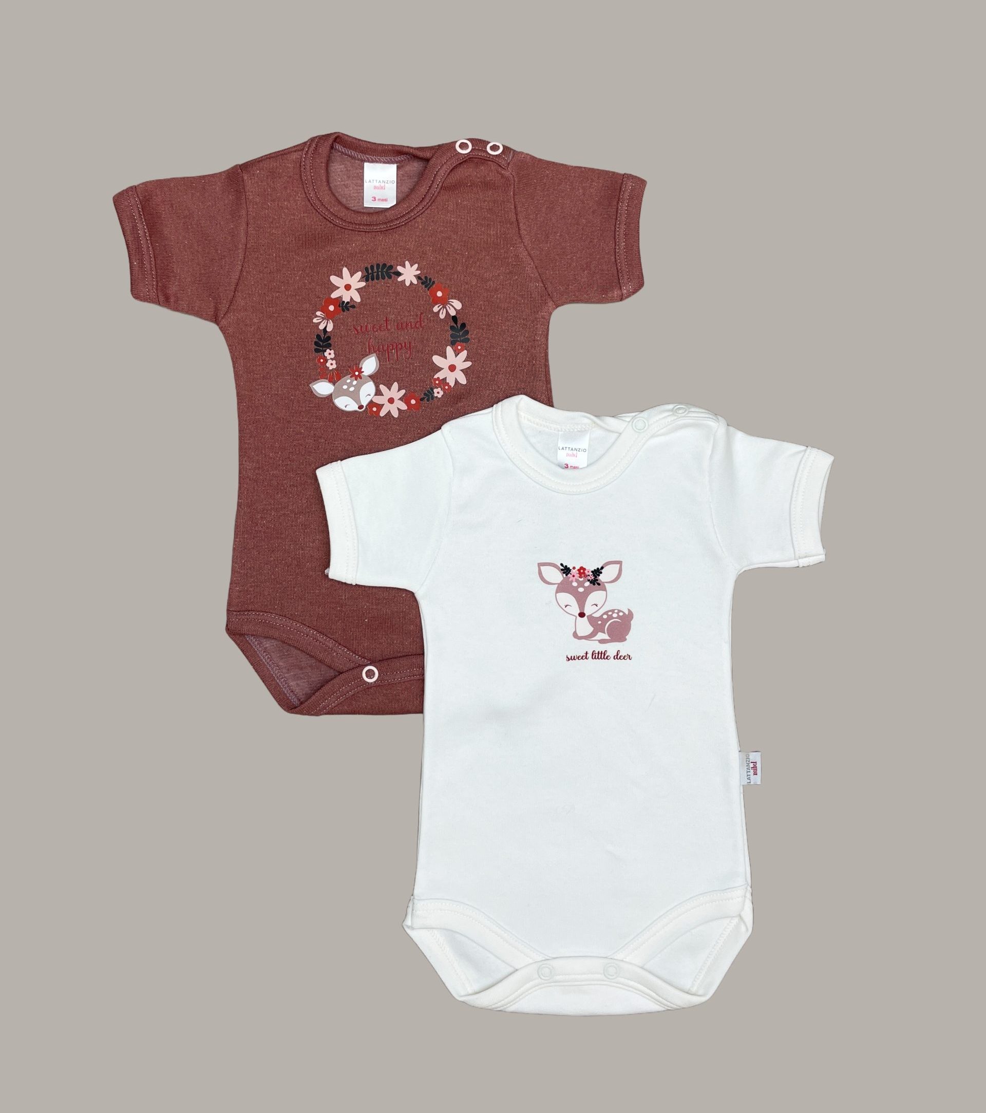 Body Neonata Caldo Cotone Fiorellini