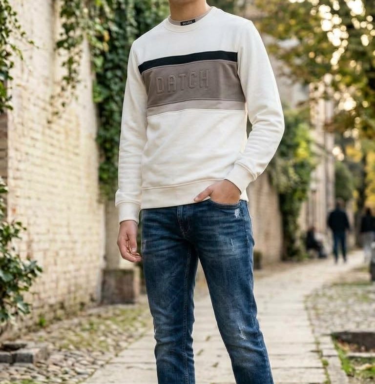 Felpa Bambino Ragazzo Non Felpata Beige